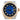 Two tone gold and solver Rolex Lady-Datejust 26 mm watch with Blue Ombre Diamond Dial on a white background