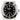 Rolex Submariner watch with black dial and silver case on a white background