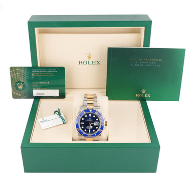 Rolex 126613lb Submariner Date 41 mm "Bluesy" Blue Bezel Blue Dial Oyster Bracelet Box and Papers 2022