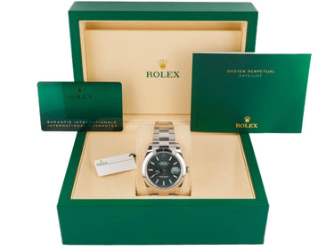 Rolex 126300 Datejust 41 mm Mint Green Dial Oyster Bracelet Box and Papers 2026