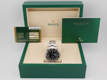 Rolex 116710LN GMT-Master II 40 mm Ceramic Bezel Black Dial Oyster Bracelet Box and Papers 2012