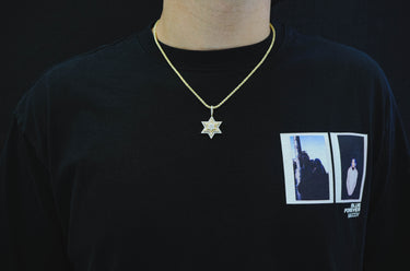 14K Gold Diamond Star Pendant 0.79 CT