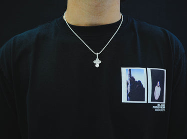 14K White Gold Diamond Cross Pendant 0.77 CT