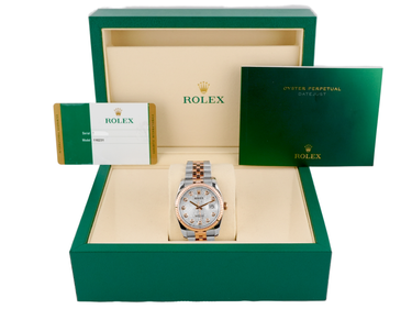 Rolex 116231 Datejust 36 mm Silver Jubilee Diamond Dial Jubilee Bracelet Box and Papers 2015