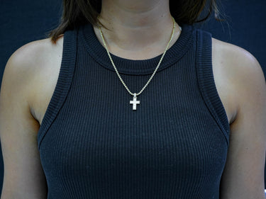 14K Yellow Gold Cross Diamond Pendant 0.71 CT