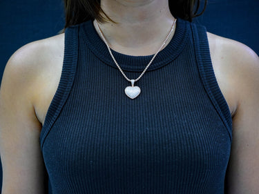 14K Rose Gold Heart Diamond Pendant 0.96 CT