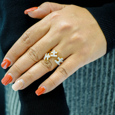 10K Gold Puzzle Diamond Ring 0.43 CT