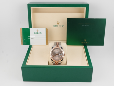 Rolex 126331 Datejust 41 mm Fluted Bezel Sundust Dial Jubilee Bracelet Box and Papers 2017