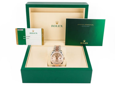 Rolex 116231 Datejust 36 mm 18K Rose Gold Pink Jubilee Dial Box & Papers 2016