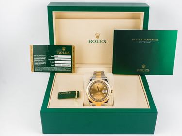 Rolex 116333 Datejust II 41 mm Champagne Diamond Dial Oyster Bracelet Box and Papers 2012