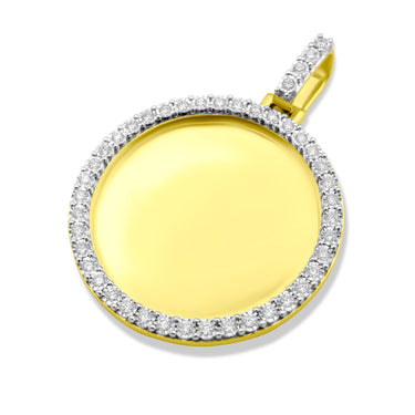 10K Yellow Gold Diamond Picture Pendant 0.82 CT