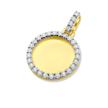 10K Yellow Gold Diamond Picture Pendant 0.54 CT