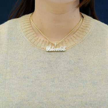 10K Yellow Gold "Blessed" Diamond Pendant 1.40 CT