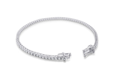 14K White Gold Tennis Bracelet 2.47 CT