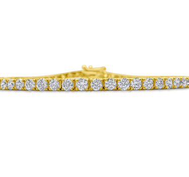 14K Yellow Gold Tennis Bracelet 4.39 CT
