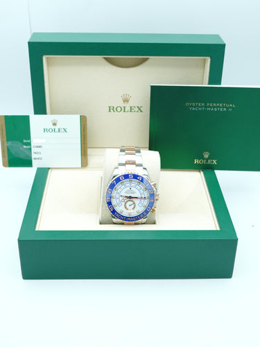 Rolex 116681 Yacht-Master II 44 mm Blue Bezel White Dial Box and Papers 2016