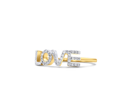 14K Diamond Love Ring 0.21 CT