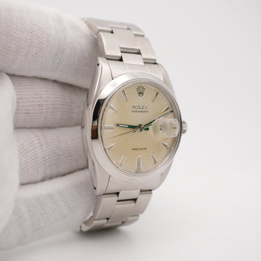 Rolex 6694 Oyster Date 34 mm Smooth Bezel White Index Dial Oyster Bracelet Stainless Steel 1962