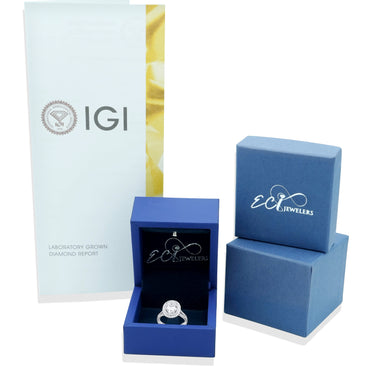 18K White Gold Engagement Ring 2.48 CT