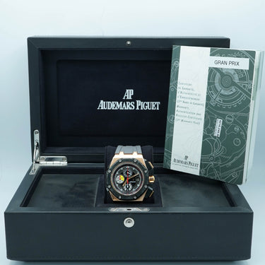 Audemars Piguet Royal Oak Offshore Grand Prix 18K Rose Gold Black Dial Complete Set 2011