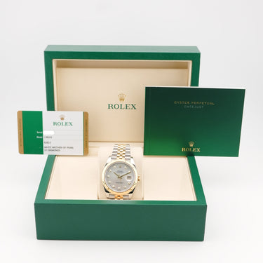 Rolex 126333 Datejust 41 mm White MOP Diamond Dial Jubilee Bracelet Complete Set 2018