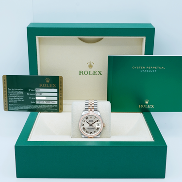 Rolex 178271 Datejust 31 mm Fluted Bezel 18K Rose Gold Pink Dial Jubilee Bracelet Complete Set 2013