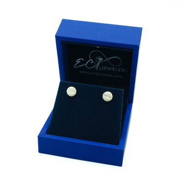 10K Gold Diamond Stud Round Earrings 0.30 CT