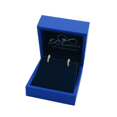 14K Gold Diamond Hoop Earrings 0.26 CT