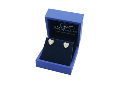 10K Gold Heart Diamond Stud Earrings 0.49 CT
