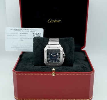 Cartier Santos De Cartier WSSA0030 Santos de Cartier Large with Blue Dial Complete Set 2023