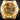 Gold wristwatch with intricate mechanical design on a black background