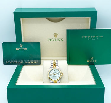 Rolex 279173 Lady-Datejust 28 mm Fluted Bezel 18K Yellow Gold Jubilee Bracelet Complete Set 2023