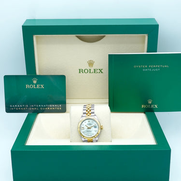 Rolex 279173 Lady-Datejust 28 mm Fluted Bezel 18K Yellow Gold Jubilee Bracelet Complete Set 2023