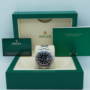 Rolex 126710BLRO GMT-Master II "PEPSI" Black Dial Jubilee Bracelet Complete New Set 2022