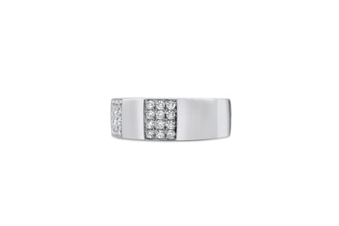14K White Gold Men's Diamond Band 0.59 ct