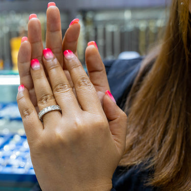 Emerald Cut Eternity Wedding Band 6.13 CT