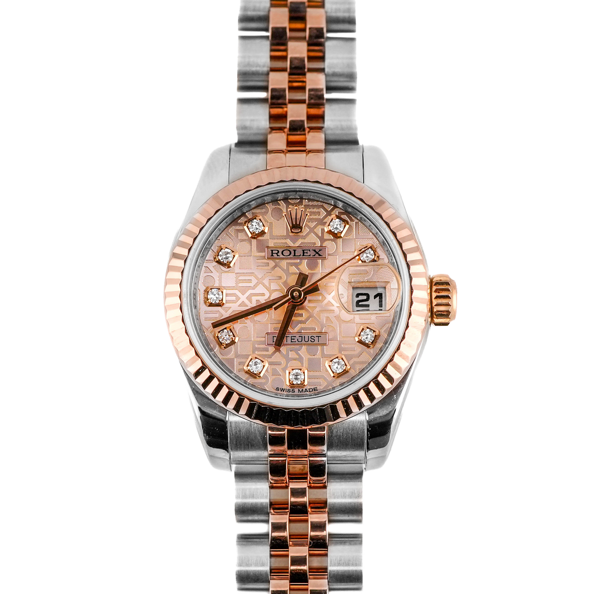 Rolex 179171 Lady-Datejust 26 mm Pink Jubilee Diamond Dial Jubilee