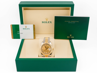 Rolex 126333 Datejust 41 mm Fluted Bezel Champagne Dial Jubilee Bracelet Box and Papers 2017