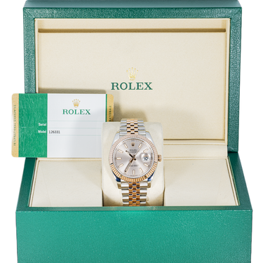 Rolex 126331 Datejust 41 mm 18K Sundust Index Dial Jubilee Bracelet Box and Papers 2019