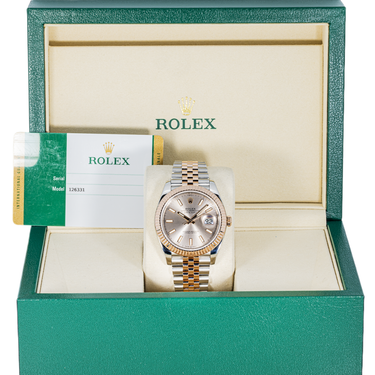 Rolex 126331 Datejust 41 mm 18K Sundust Index Dial Jubilee Bracelet Box and Papers 2019
