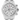 Silver Breitling watch with a detailed face on a white background