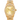 Gold Rolex watch on a white background