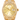 Gold Rolex watch on a white background