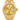 Gold Rolex watch on a white background