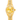 Gold Rolex watch with diamond-studded face on a white background