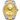 Two-tone gold and silver Rolex watch with a gold face on a white background