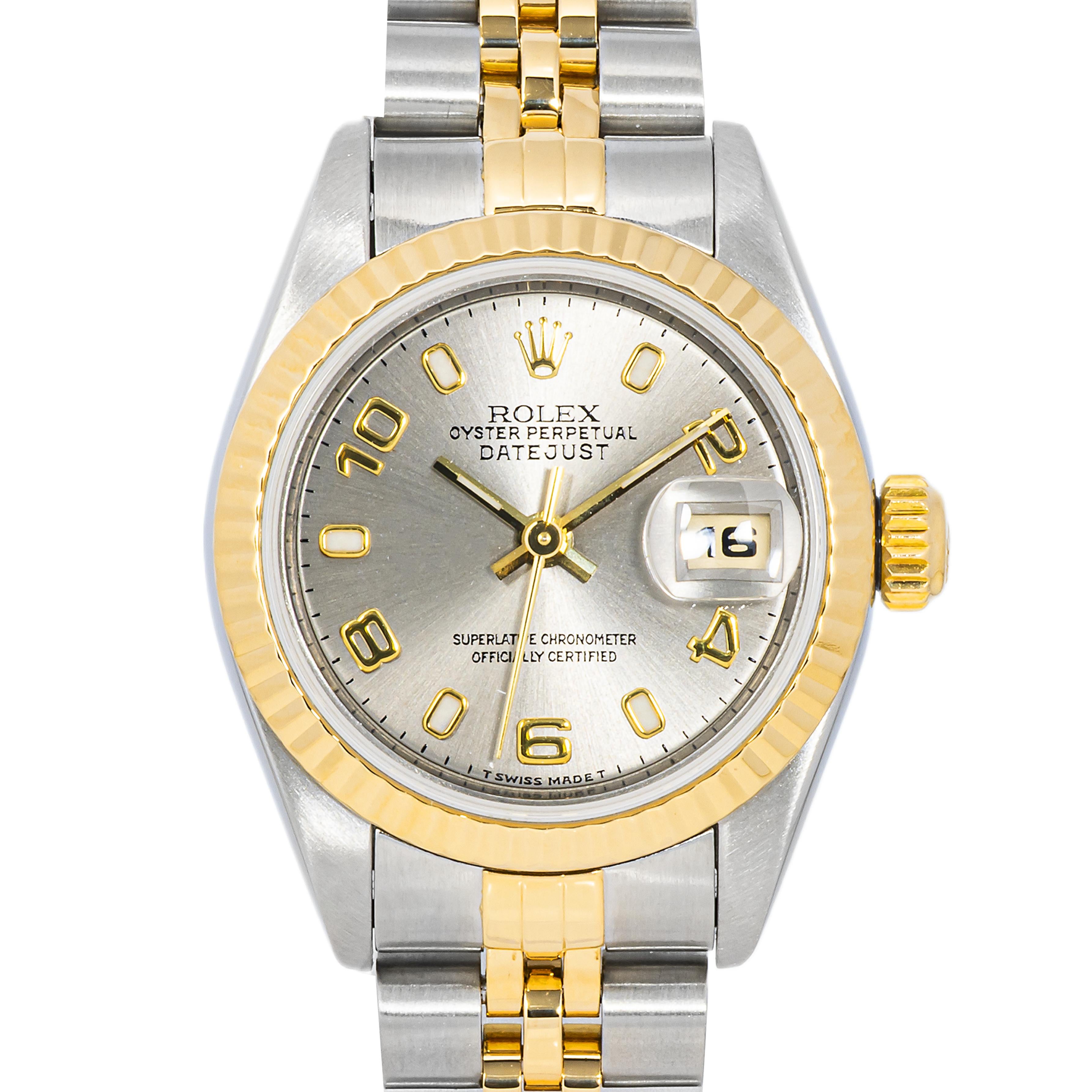 Rolex 69173 Lady-Datejust 26 mm Fluted Bezel Silver Arabic Dial Rolex 69173 Lady-Datejust 26 mm Fluted Bezel Silver Arabic Dial