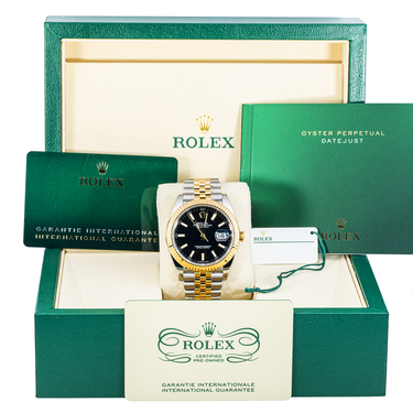 Rolex 126333 Datejust 41 mm Fluted Bezel Black Dial Jubilee Bracelet Box and Papers 2023