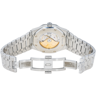 Silver watch with a detailed face on a white background