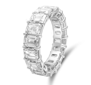 Emerald Cut Eternity Diamond Ring 9.30Ctw